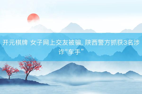 开元棋牌 女子网上交友被骗, 陕西警方抓获3名涉诈“车手”
